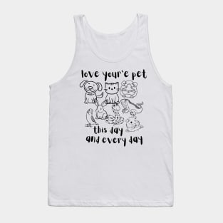 national love youre pet day Tank Top